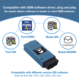 VNCI VCM3 diagnostic inerface for new Ford Mazda is compatible with OEM software driver, No third-party software required, plug and play.