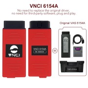 VNCI 6154A VAG diagnostic tool support original driver and newest ODIS-Sv23/ODIS-Ev17 software plug and play .Cover all VA-G models