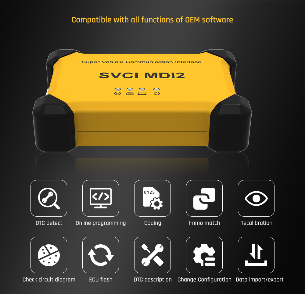 SVCI MDI2 standard configuration& SVCI MDI2 Standard edition full match integrated diagnostic instrument