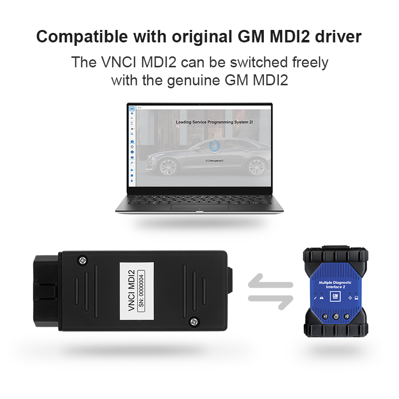VNCI MDI2 GM motos diagnostic interface that can be alternative genuine GM MDI2, support CANFD and DoIP protocol,Support TLC online software